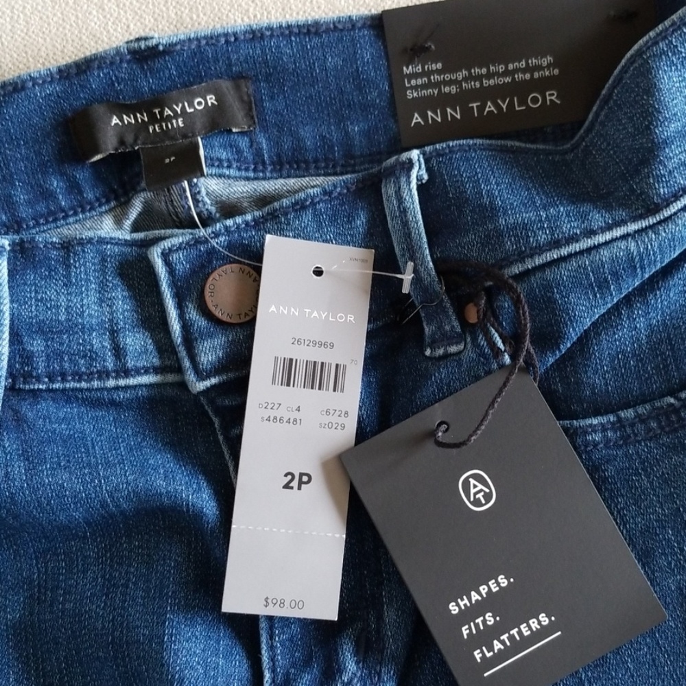 Ann Taylor Skinny Denim Velvet Stripe - Picture 5 of 5